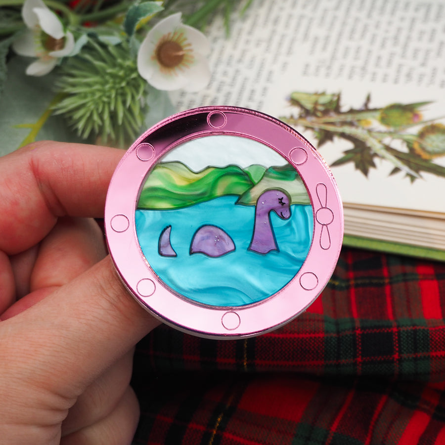 Dolly Dimple Design : Loch Ness Monster Acrylic Brooch