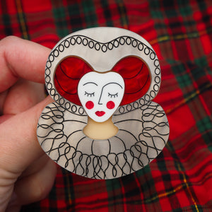 Dolly Dimple Design : Mary Queen of Scots Acrylic Brooch [PRE-ORDER]