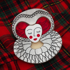 Dolly Dimple Design : Mary Queen of Scots Acrylic Brooch [PRE-ORDER]