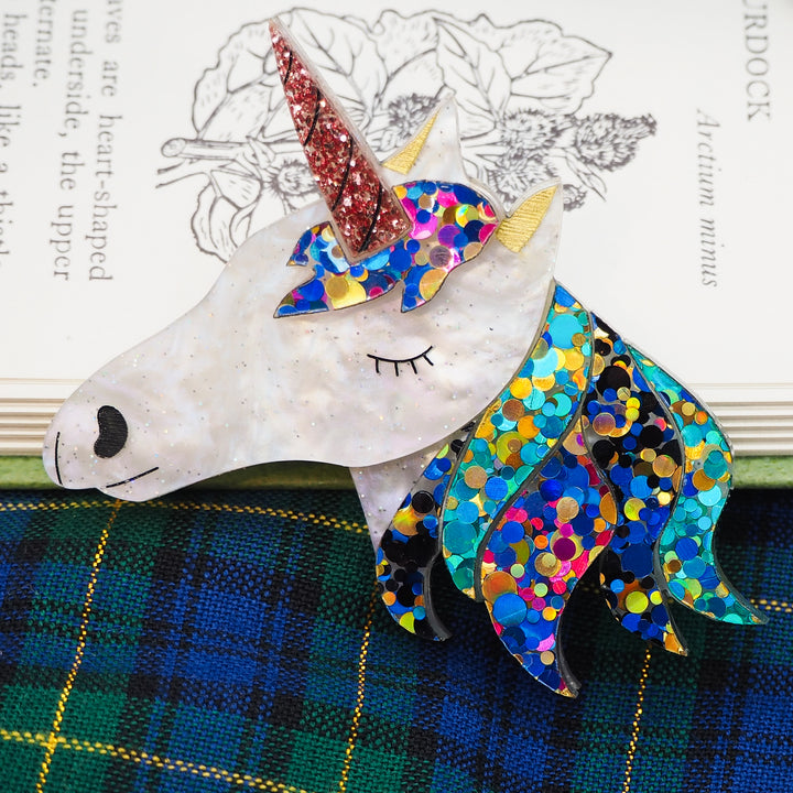 Dolly Dimple Design : Unicorn Acrylic Brooch [PRE-ORDER]