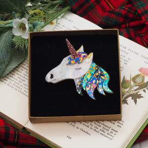 Dolly Dimple Design : Unicorn Acrylic Brooch