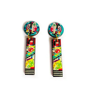 Rosie Rose Parker : Abstract Picasso Aztec Earrings [PRE-ORDER]