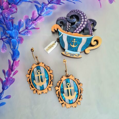 Cherryloco : Anchor Cameo Earrings