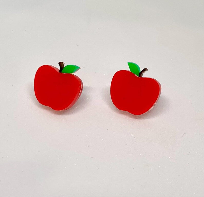 Birdie Bananas : Apple Stud Earrings