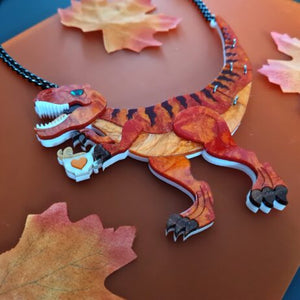 Cherryloco : Autumn T Rex Dinosaur Statement necklace [PRE-ORDER]