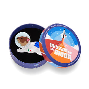 Erstwilder : Mission to the Moon : Stout-Hearted Spaceham Brooch