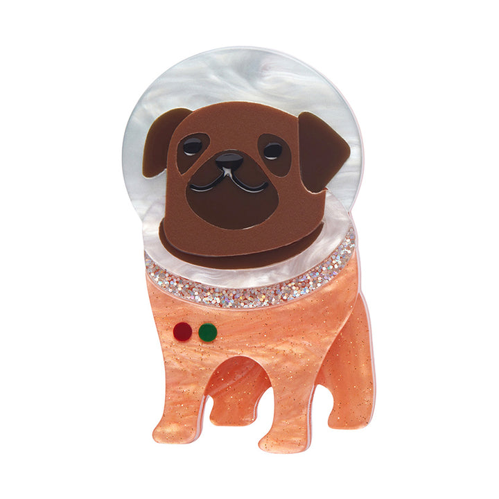 Erstwilder : Mission to the Moon : Interplanetary Pug Brooch