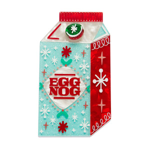 Erstwilder : Merry Kitschmas : Don't Hog the Nog Brooch