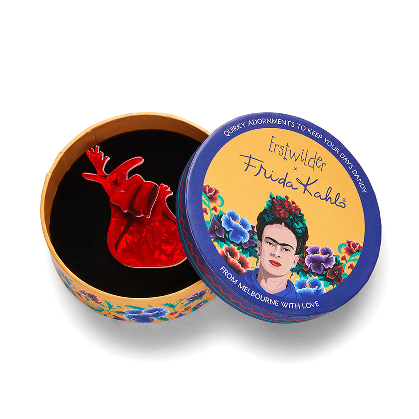 Erstwilder : Frida Kahlo : Memory (The Heart) Brooch
