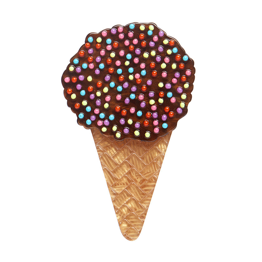 Erstwilder : Katherine Sabbath : Ice Cream Cake Cone Brooch