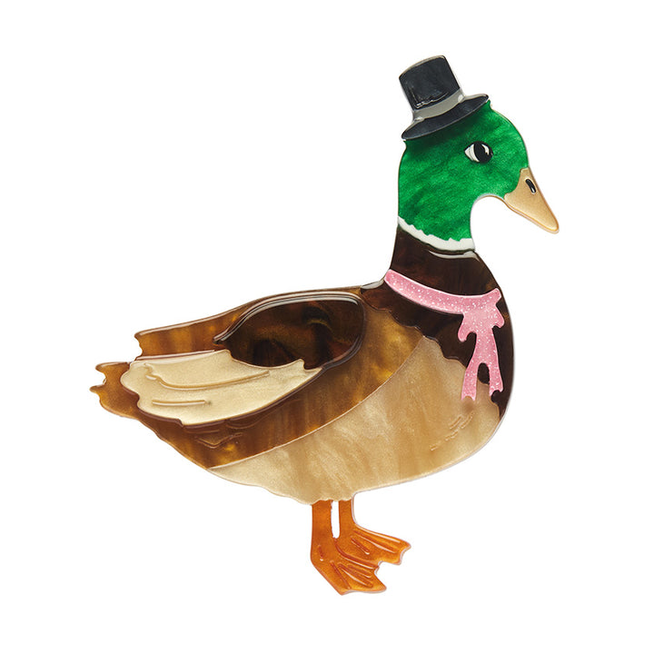 Erstwilder : Fleur Harris : Well-Dressed Duck Brooch