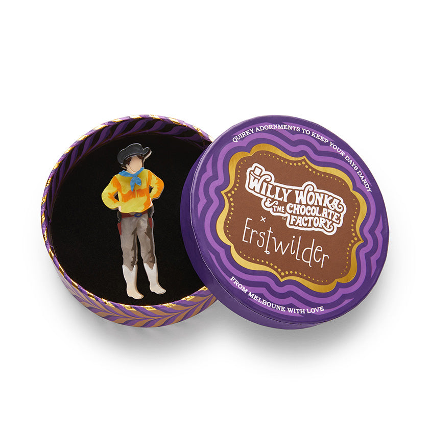 Erstwilder : Willy Wonka : Mike Teevee Brooch