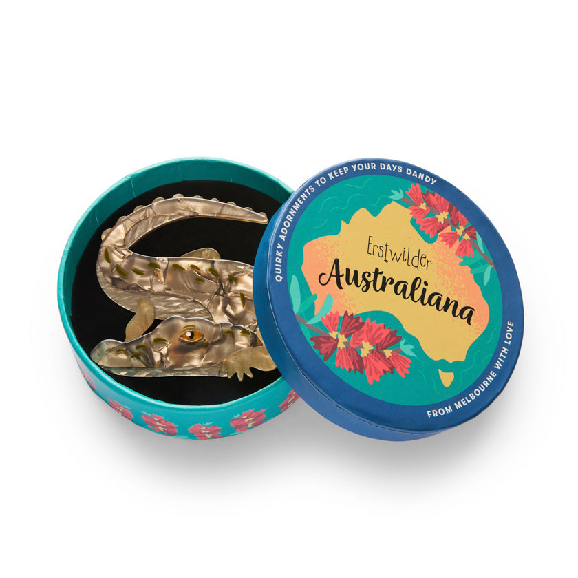 Erstwilder : Australiana : Crikey the Saltwater Crocodile Brooch