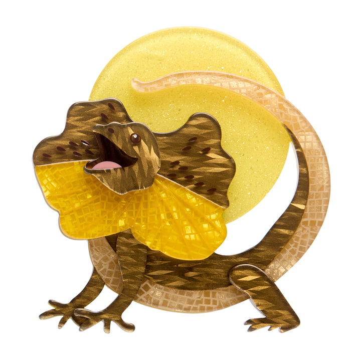 Erstwilder : Australiana : Freddy the Frillneck Lizard Brooch