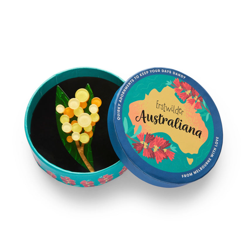 Erstwilder : Australiana : Golden Wattle Brooch