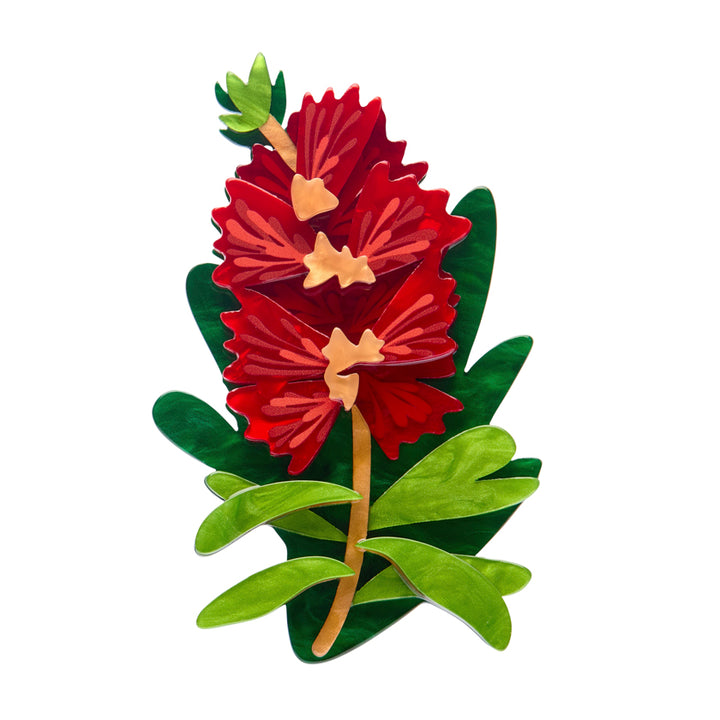 Erstwilder : Australiana : Crimson Bottlebrush Brooch