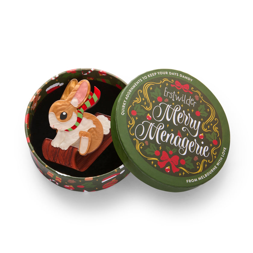 Erstwilder : Merry Menagerie : Breezy the Bunny Brooch