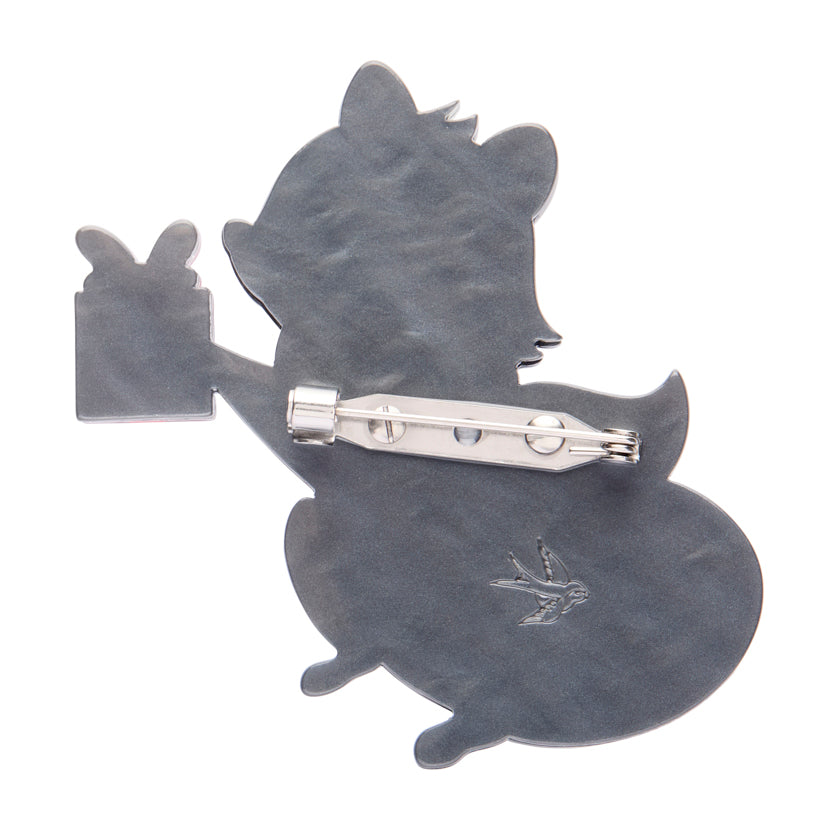 Erstwilder : Merry Menagerie : Rhi-Rhi the Raccoon Brooch