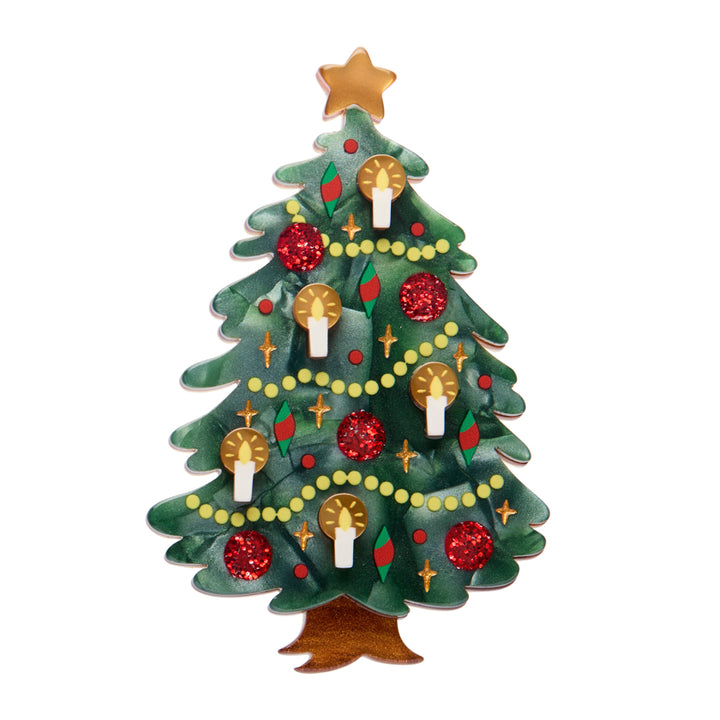 Erstwilder : Merry Menagerie : Christmas Tree Centre-Piece Brooch