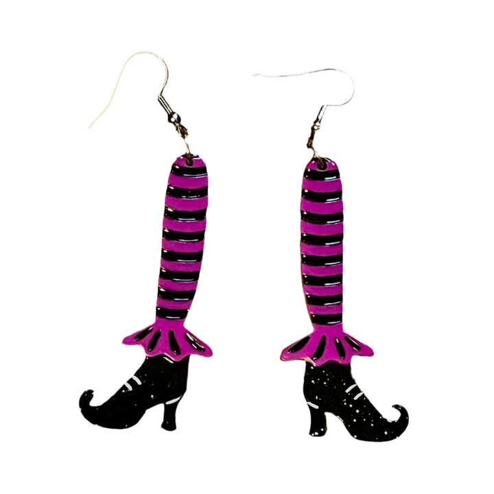 Lipstick & Chrome : Bewitching Booties Earrings in Purple [PRE-ORDER]