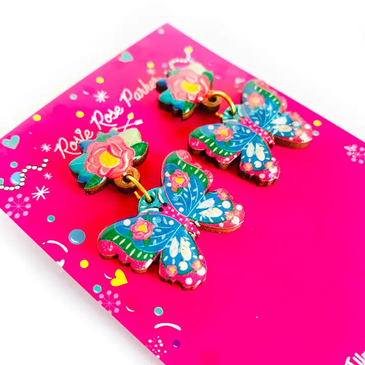 Rosie Rose Parker : Big Beautiful Butterfly Earrings