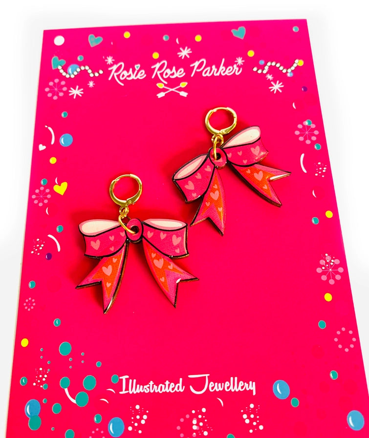 Rosie Rose Parker : Big Statement Bow Earrings