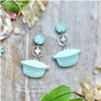 PolyPaige : Pyrex Mini Brooch & Earring Set