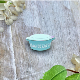 PolyPaige : Pyrex Mini Brooch & Earring Set