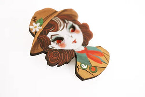 LaliBlue :  Halloween Woods :  Boo Scout Brooch [PRE-ORDER]