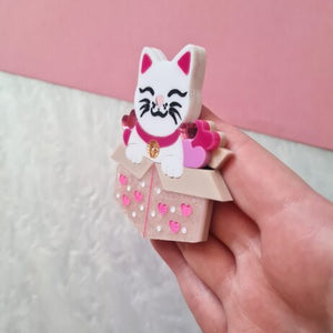 Cherryloco : Box of Love Kitty Brooch or Necklace [PRE-ORDER]