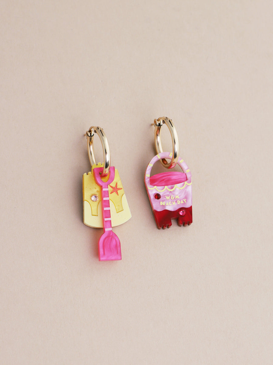 Wolf & Moon : Bucket & Spade Hoops