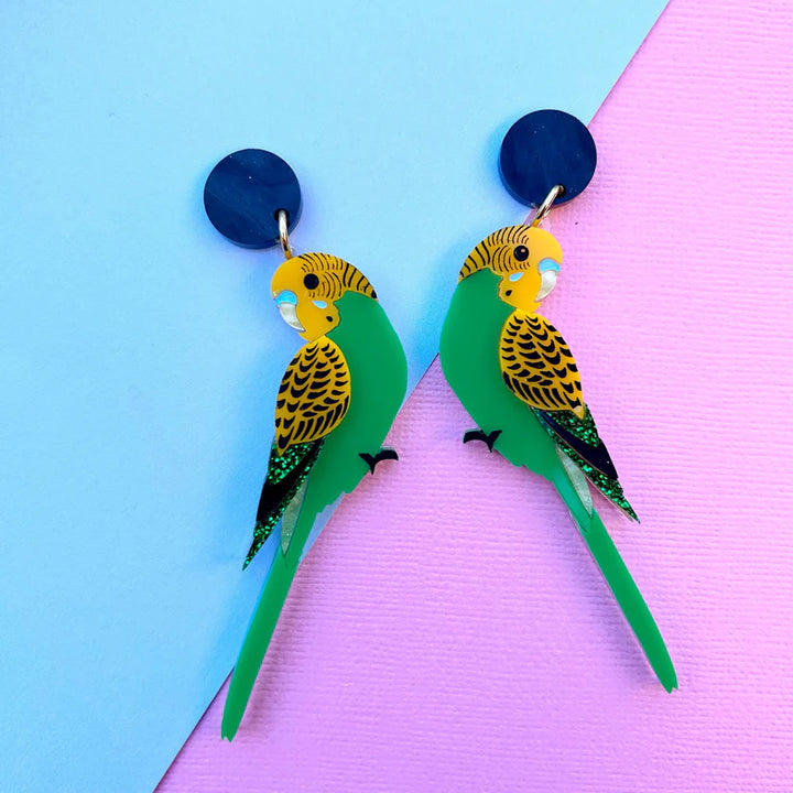 Mox & Co : Birds : Budgie Dangles - Green