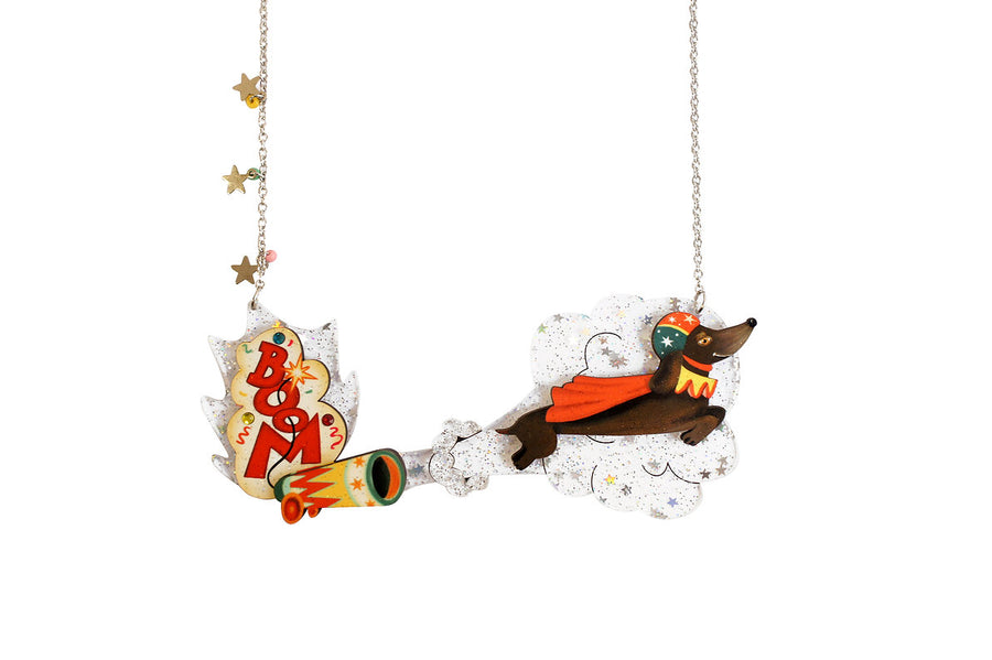 LaliBlue : Circus Freaks : The bullet dog necklace