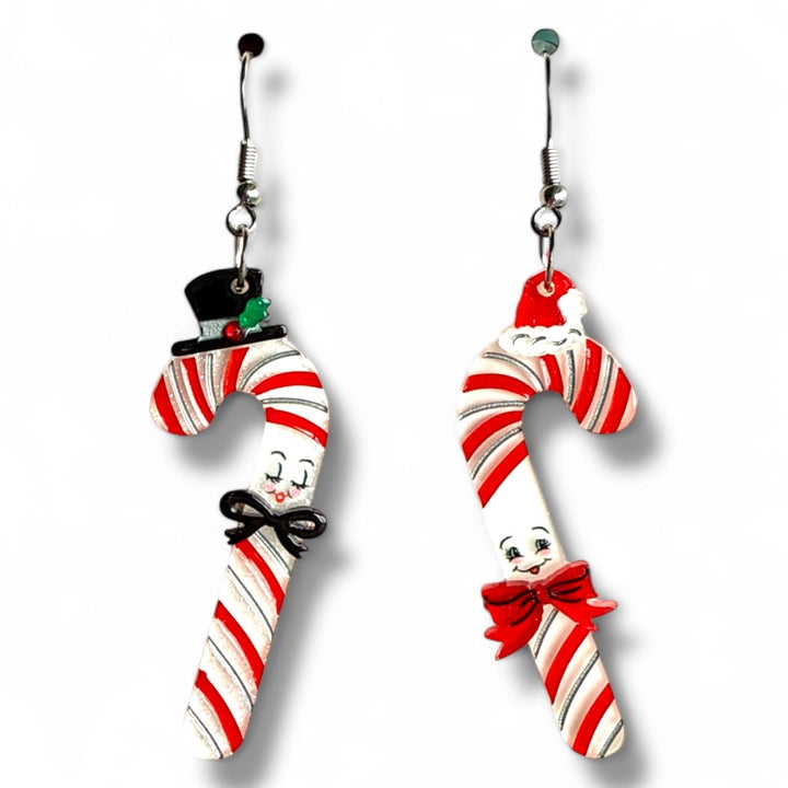 Lipstick & Chrome : Candy Cane Couple Earrings x 50's Vintage Dame