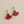 Wolf & Moon : Carnation Hoop Earrings - Red/Pink