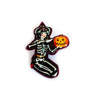 Rosie Rose Parker :  Halloween : Carving the Pumpkin Brooch [PRE-ORDER]