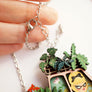 Laliblue : Plant Lover : Car with plants necklace