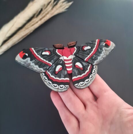 Cherryloco : Cecripia Moth Brooch or Necklace [PRE-ORDER]