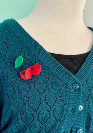 Birdie Bananas : Cherry Brooch