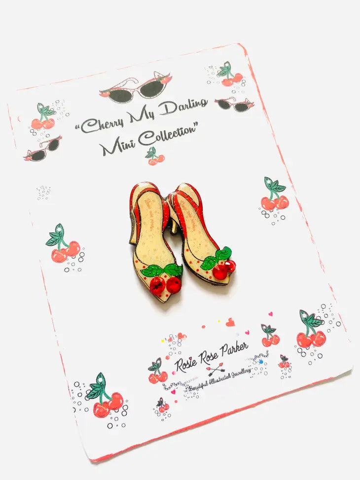 Rosie Rose Parker : Cherry Shoes Mini Brooch [PRE-ORDER]