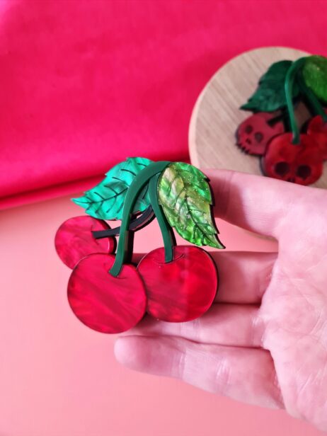 Cherryloco : Cherry Trio Brooch
