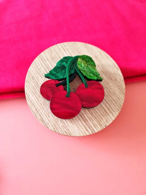 Cherryloco : Cherry Trio Brooch