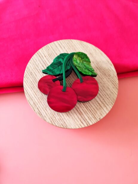 Cherryloco : Cherry Trio Brooch