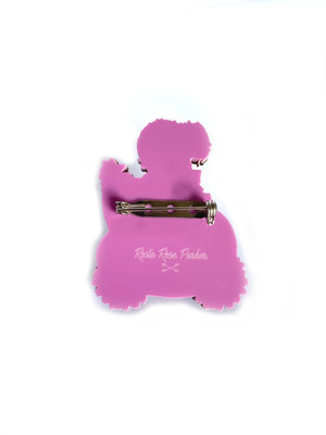 Rosie Rose Parker : Chickadee goes riding Brooch [PRE-ORDER]