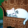 Lost Kiwi Designs : Chill Cat Brooch