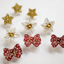 Laliblue : Christmas : Christmas-themed brunette hair brooch with earring set