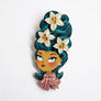 Laliblue : Christmas : Christmas-themed brunette hair brooch with earring set