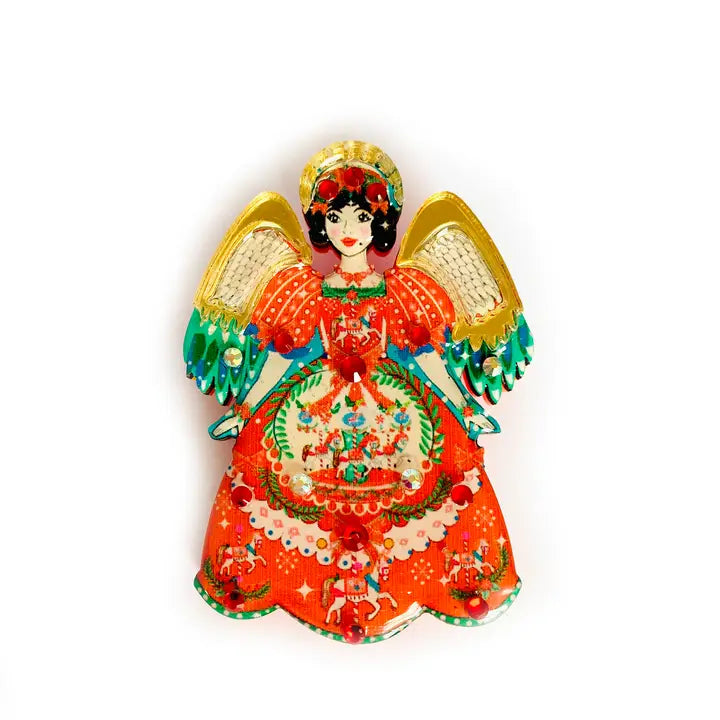 Rosie Rose Parker :  Christmas : Christmas Angel Tree Brooch