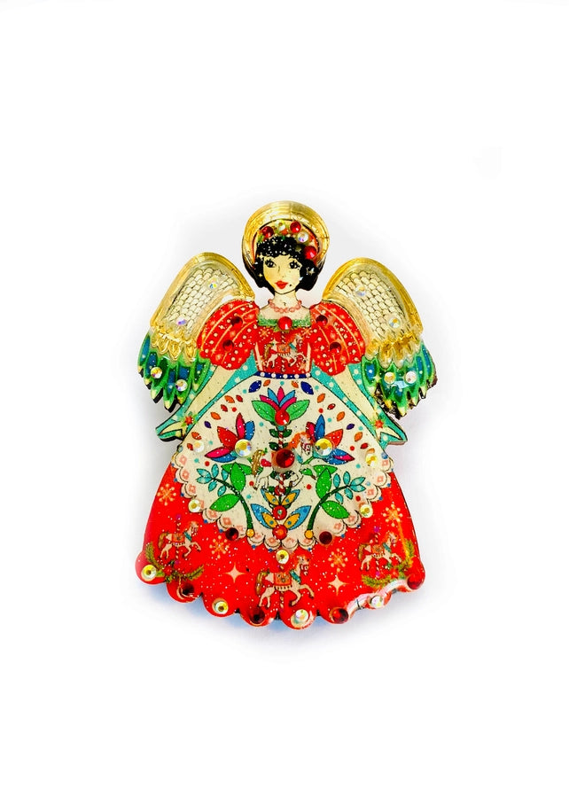 Rosie Rose Parker :  Christmas : Christmas Angel Tree Brooch