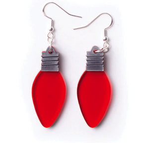 Martinis & Slippers : Christmas Globe Earrings - Red [PRE-ORDER]